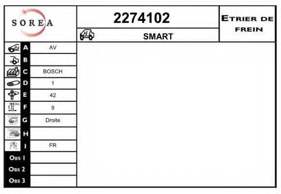 EAI 2274102 Гальмівний супорт