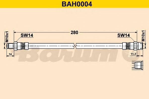 BARUM BAH0004 Гальмівний шланг