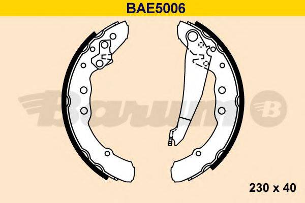 BARUM BAE5006 Комплект гальмівних колодок