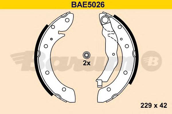 BARUM BAE5026 Комплект гальмівних колодок