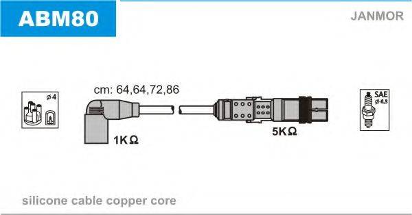 JANMOR ABM80 Комплект дротів запалювання