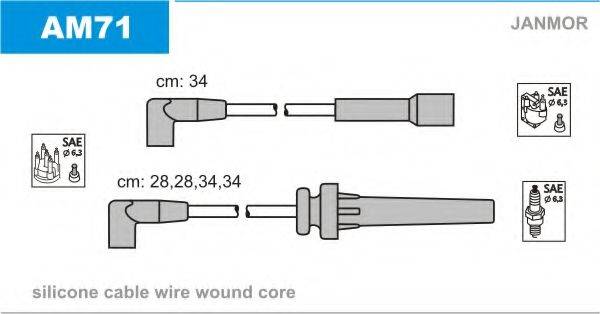 JANMOR AM71 Комплект дротів запалювання