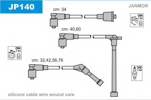 JANMOR JP140 Комплект дротів запалювання
