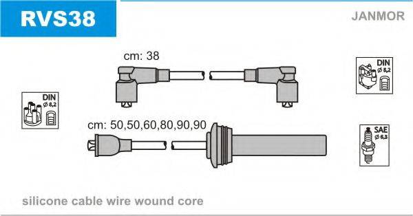 JANMOR RVS38 Комплект дротів запалювання
