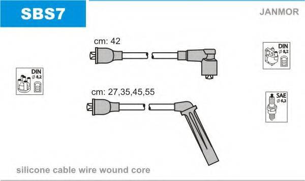 JANMOR SBS7 Комплект дротів запалювання