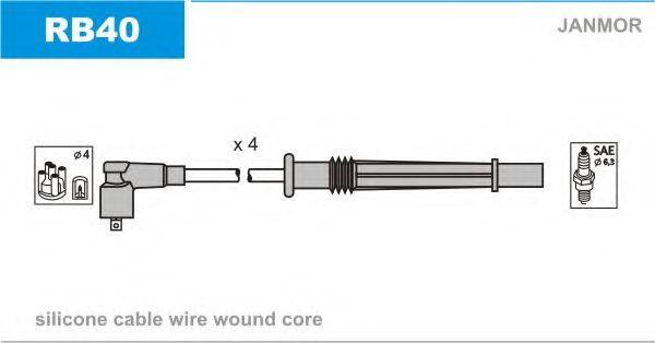 JANMOR RB40 Комплект дротів запалювання