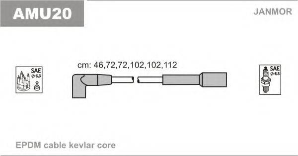 JANMOR AMU20 Комплект дротів запалювання