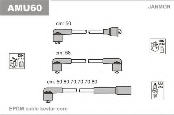 JANMOR AMU60 Комплект дротів запалювання