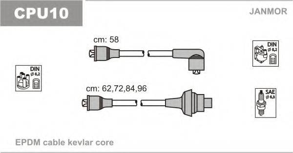 JANMOR CPU10 Комплект дротів запалювання