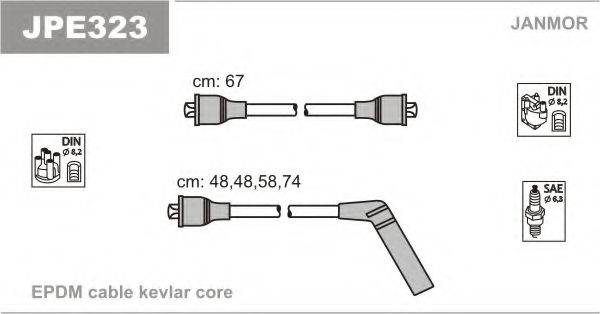 JANMOR JPE323 Комплект дротів запалювання