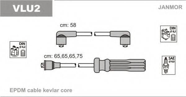 JANMOR VLU2 Комплект дротів запалювання