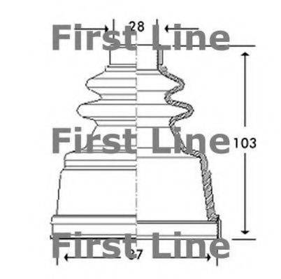 FIRST LINE FCB2775 Пильовик, приводний вал