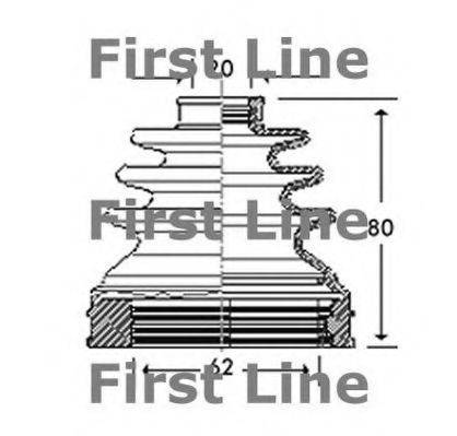 FIRST LINE FCB2786 Пильовик, приводний вал