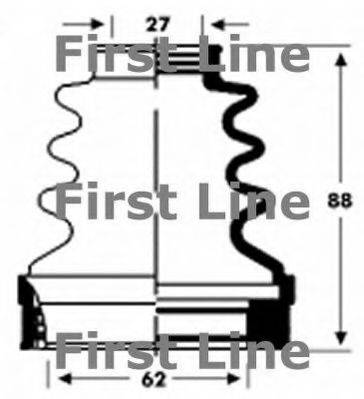 FIRST LINE FCB2806 Пильовик, приводний вал