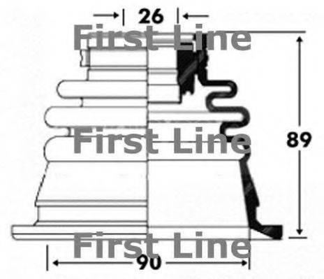 FIRST LINE FCB2848 Пильовик, приводний вал