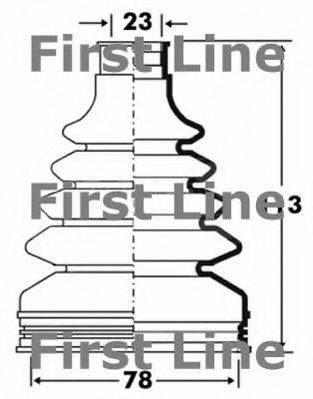 FIRST LINE FCB2886 Пильовик, приводний вал