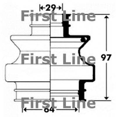 FIRST LINE FCB2910 Пильовик, приводний вал