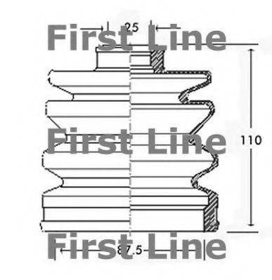 FIRST LINE FCB2267 Пильовик, приводний вал
