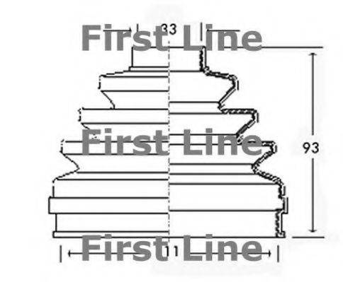 FIRST LINE FCB2323 Пильовик, приводний вал