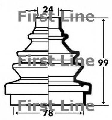 FIRST LINE FCB2334 Пильовик, приводний вал