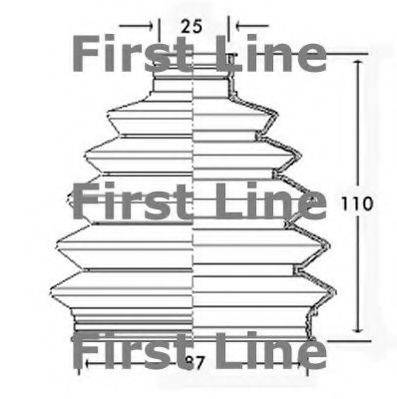 FIRST LINE FCB2336 Пильовик, приводний вал