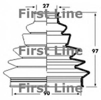 FIRST LINE FCB2356 Пильовик, приводний вал