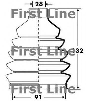 FIRST LINE FCB2386 Пильовик, приводний вал