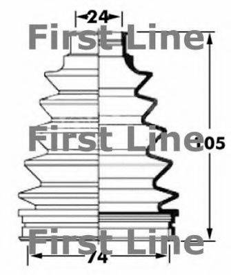 FIRST LINE FCB6059 Пильовик, приводний вал