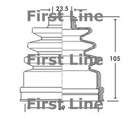 FIRST LINE FCB2609 Пильовик, приводний вал