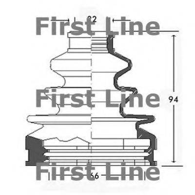 FIRST LINE FCB2525 Пильовик, приводний вал