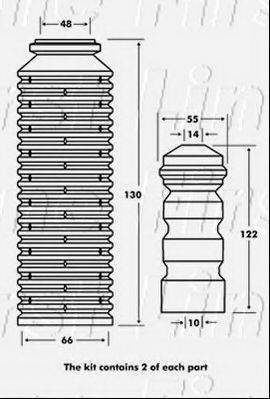 FIRST LINE FPK7087 Пилозахисний комплект, амортизатор