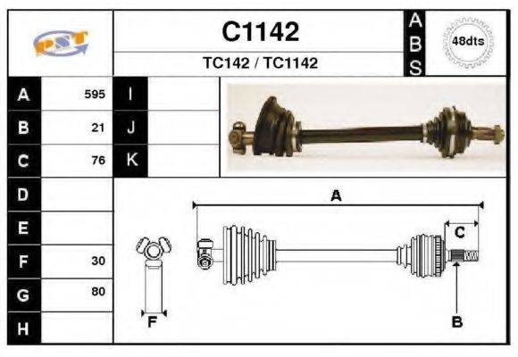 SNRA C1142 Приводний вал