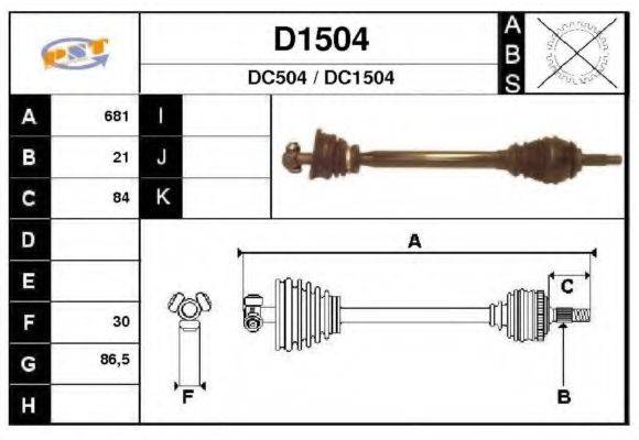 SNRA D1504 Приводний вал