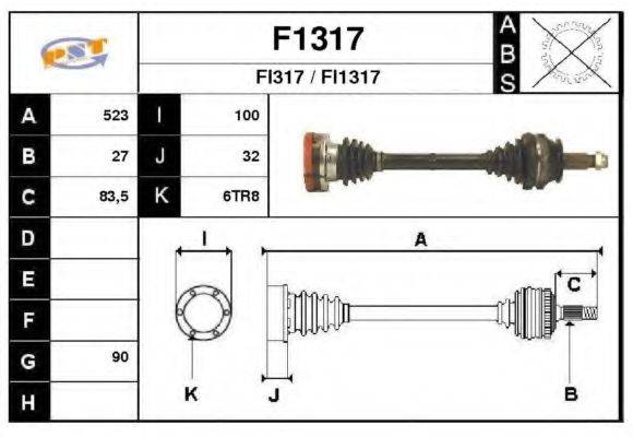 SNRA F1317 Приводний вал