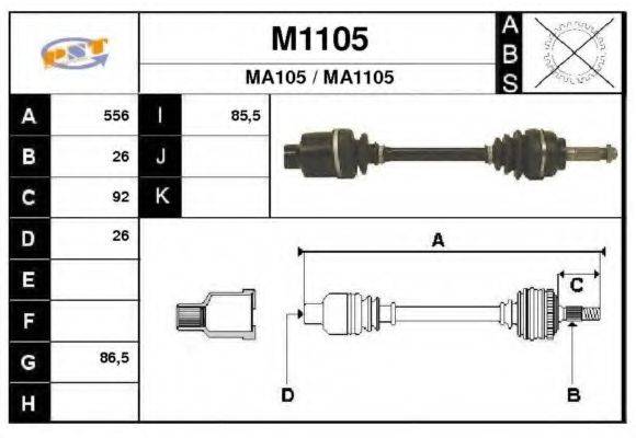 SNRA M1105 Приводний вал