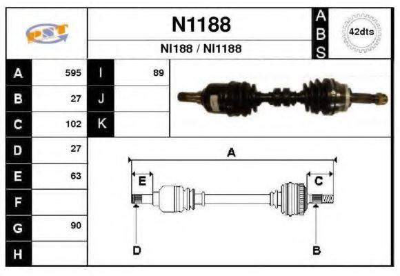 SNRA N1188 Приводний вал