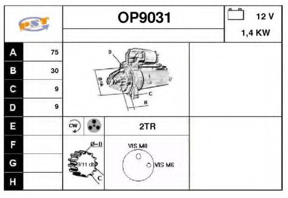 SNRA OP9031 Стартер