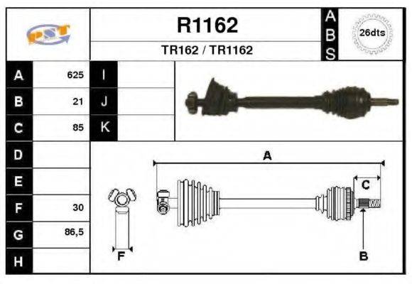 SNRA R1162 Приводний вал