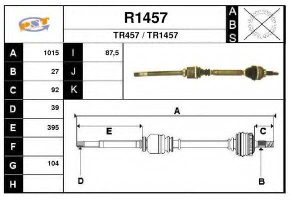 SNRA R1457 Приводний вал