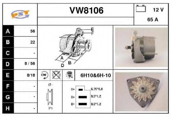 SNRA VW8106 Генератор