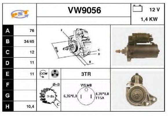 SNRA VW9056 Стартер