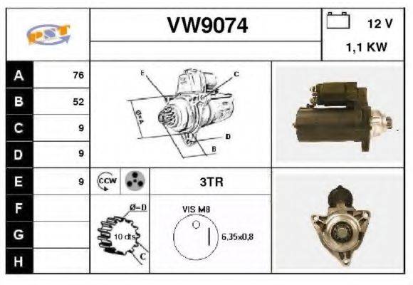 SNRA VW9074 Стартер