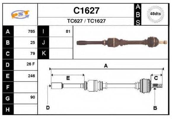 SNRA C1627 Приводний вал