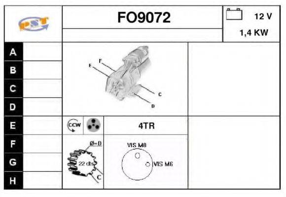 SNRA FO9072 Стартер