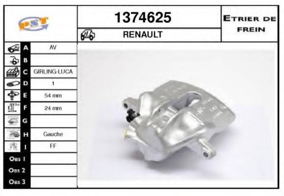 SNRA 1374625 Гальмівний супорт