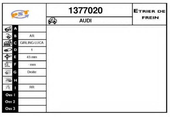 SNRA 1377020 Гальмівний супорт