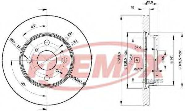 FREMAX BD1608 гальмівний диск