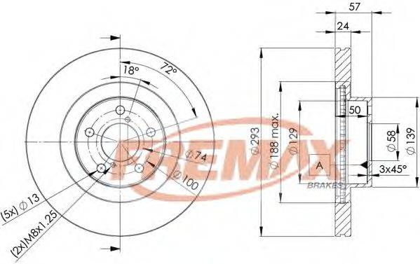 FREMAX BD4702 гальмівний диск