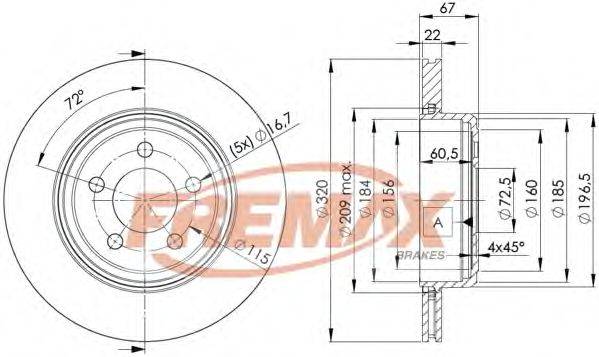 FREMAX BD9199 гальмівний диск