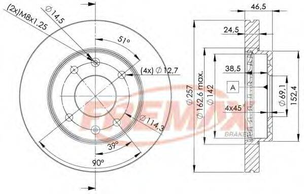 FREMAX BD2902 гальмівний диск